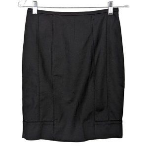 White House Black Market WHBM perfect form lined black pencil skirt size 2‎